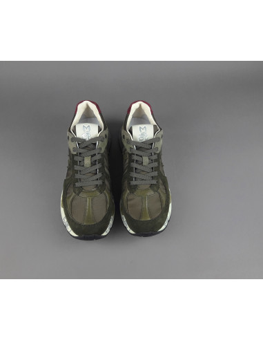 Premiata \ Sneakers Uomo Mase Camoscio Tela Verde Militare Prezzo 250,00