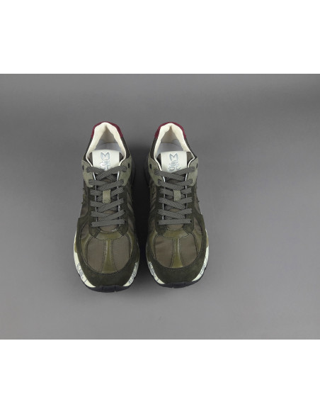 Premiata \ Sneakers Uomo Mase Camoscio Tela Verde Militare Prezzo 250,00