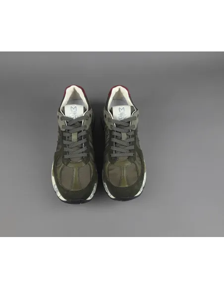 Premiata \ Sneakers Uomo Mase Camoscio Tela Verde Militare Prezzo 250,00