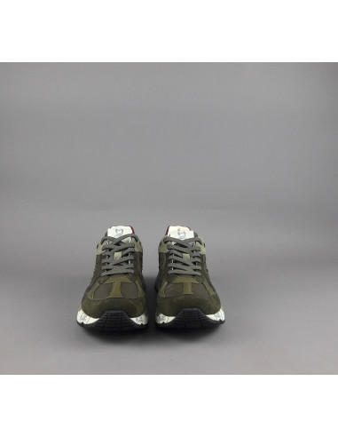 Premiata \ Sneakers Uomo Mase Camoscio Tela Verde Militare Prezzo 250,00