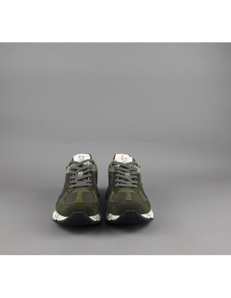 Premiata \ Sneakers Uomo Mase Camoscio Tela Verde Militare Prezzo 250,00