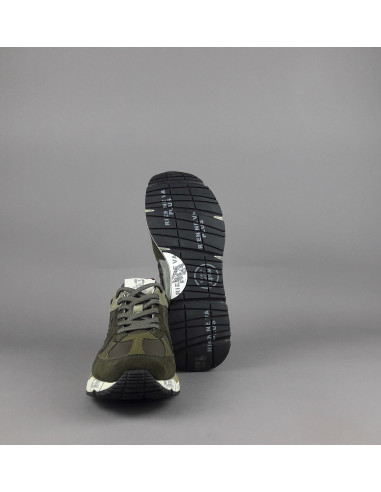 Premiata \ Sneakers Uomo Mase Camoscio Tela Verde Militare Prezzo 250,00