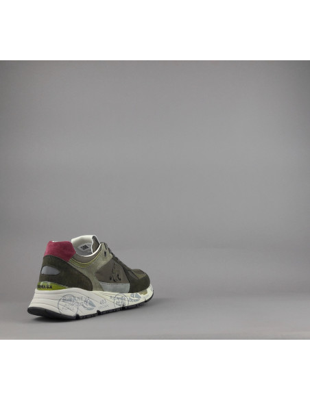 Premiata \ Sneakers Uomo Mase Camoscio Tela Verde Militare Prezzo 250,00