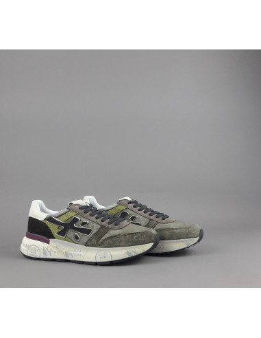 Premiata \ Sneakers Uomo Mick Camoscio E Tela Verde Militare Prezzo 250,00