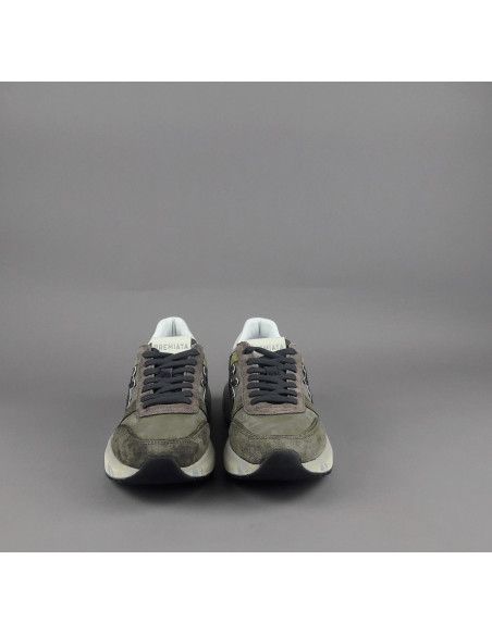 Premiata \ Sneakers Uomo Mick Camoscio E Tela Verde Militare Prezzo 250,00