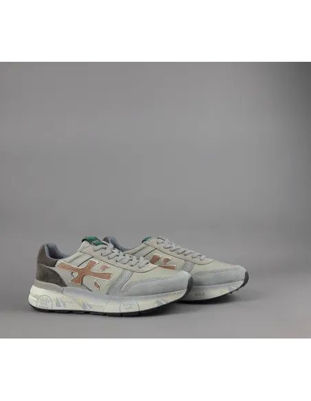 Premiata \ Sneakers Uomo Mick Camoscio E Tela Grigio Chiaro Prezzo 240,00
