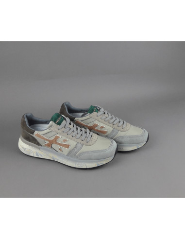 Premiata \ Sneakers Uomo Mick Camoscio E Tela Grigio Chiaro Prezzo 240,00