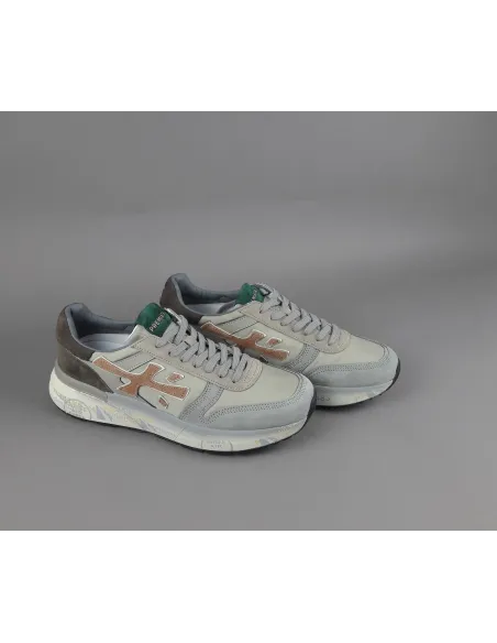 Premiata \ Sneakers Uomo Mick Camoscio E Tela Grigio Chiaro Prezzo 240,00