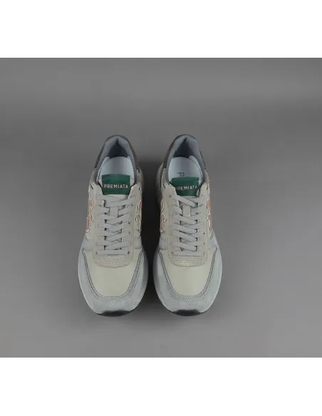 Premiata \ Sneakers Uomo Mick Camoscio E Tela Grigio Chiaro Prezzo 240,00