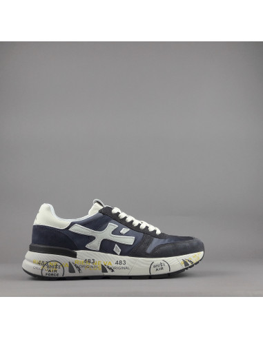 Premiata \ Sneakers Uomo Mick Camoscio E Tela Blu Scuro Prezzo 240,00