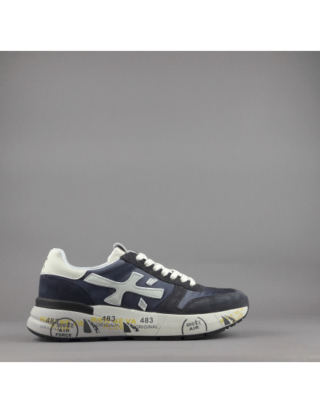 Premiata \ Sneakers Uomo Mick Camoscio E Tela Blu Scuro Prezzo 240,00