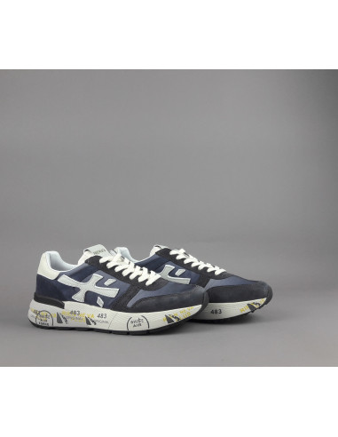 Premiata \ Sneakers Uomo Mick Camoscio E Tela Blu Scuro Prezzo 240,00