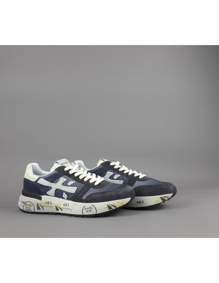 Premiata \ Sneakers Uomo Mick Camoscio E Tela Blu Scuro Prezzo 240,00