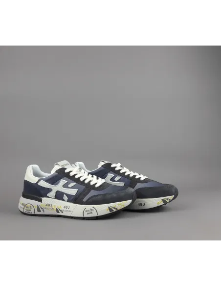 Premiata \ Sneakers Uomo Mick Camoscio E Tela Blu Scuro Prezzo 240,00