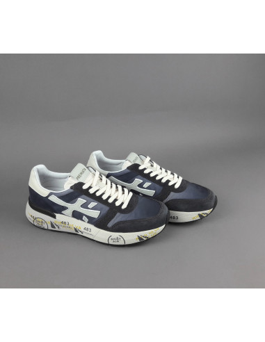 Premiata \ Sneakers Uomo Mick Camoscio E Tela Blu Scuro Prezzo 240,00