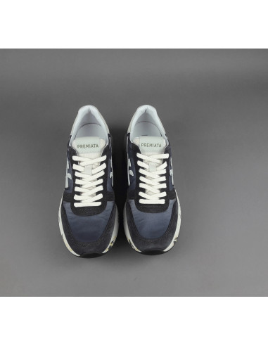 Premiata \ Sneakers Uomo Mick Camoscio E Tela Blu Scuro Prezzo 240,00