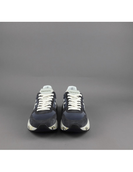 Premiata \ Sneakers Uomo Mick Camoscio E Tela Blu Scuro Prezzo 240,00