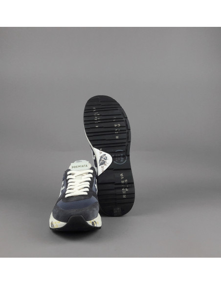 Premiata \ Sneakers Uomo Mick Camoscio E Tela Blu Scuro Prezzo 240,00