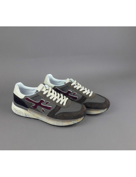Premiata \ Sneakers Uomo Mick Camoscio E Tela Marrone Scuro Prezzo 240,00