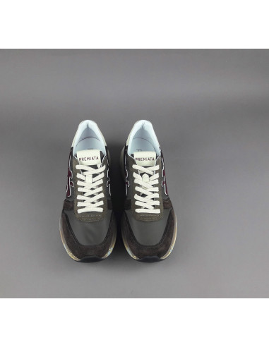 Premiata \ Sneakers Uomo Mick Camoscio E Tela Marrone Scuro Prezzo 240,00
