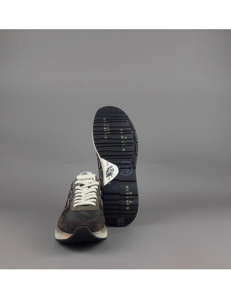 Premiata \ Sneakers Uomo Mick Camoscio E Tela Marrone Scuro Prezzo 240,00