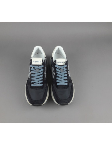 Premiata \ Sneakers Uomo Mick Camoscio E Tela Blu Scuro Prezzo 240,00