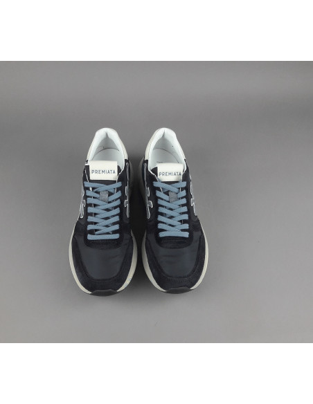 Premiata \ Sneakers Uomo Mick Camoscio E Tela Blu Scuro Prezzo 240,00