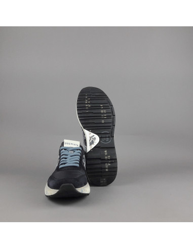 Premiata \ Sneakers Uomo Mick Camoscio E Tela Blu Scuro Prezzo 240,00