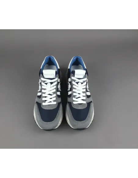 Premiata \ Sneakers Uomo Lander Camoscio Tela Grigio Prezzo 240,00