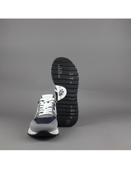 Premiata \ Sneakers Uomo Lander Camoscio Tela Grigio Prezzo 240,00