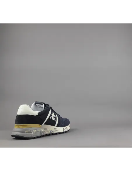 Premiata \ Sneakers Uomo Lander Camoscio Tela Blu Scuro Prezzo 240,00