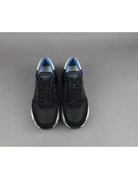 Premiata \ Sneakers Uomo Lander Camoscio Tela Nero Prezzo 240,00