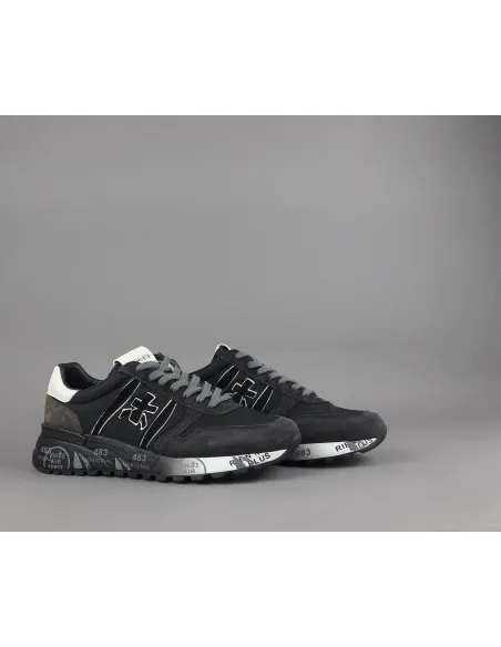Premiata \ Sneakers Uomo Lander Camoscio Tela Antracite Prezzo 240,00