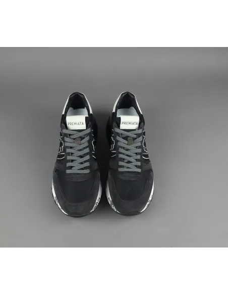 Premiata \ Sneakers Uomo Lander Camoscio Tela Antracite Prezzo 240,00