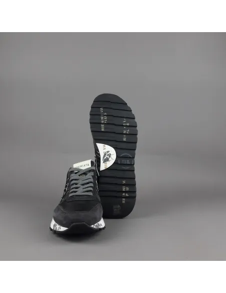 Premiata \ Sneakers Uomo Lander Camoscio Tela Antracite Prezzo 240,00