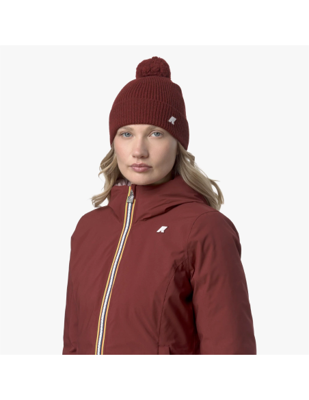 K-Way \ Cappello Lana A Costine Bordeaux Melange Prezzo 55,00