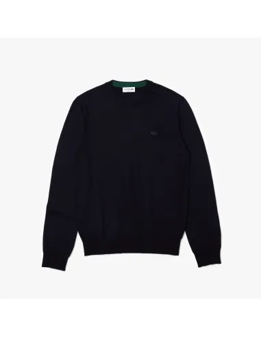 Lacoste \ Pullover Uomo Lana Merino Blu Scuro Prezzo 160,00