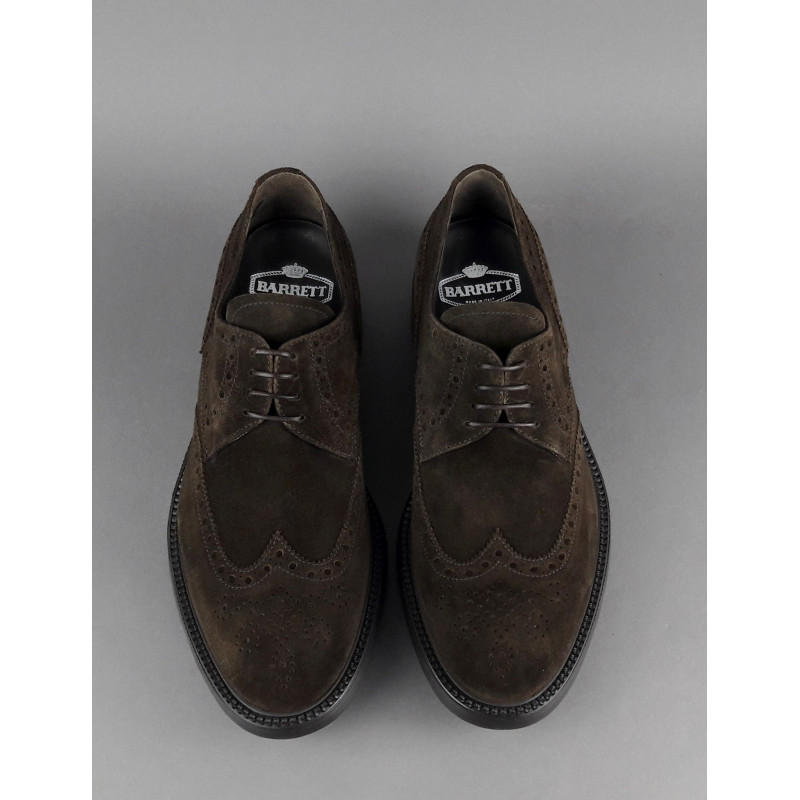 Barrett Derby Uomo Camoscio Testa Di Moro Prezzo 350,00