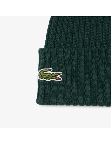 Lacoste \ Cappello Unisex Lana a Costine Verde Scuro Prezzo 55,00