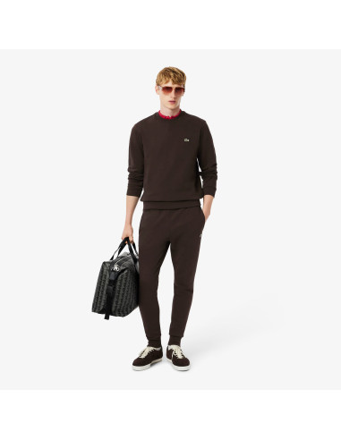 Lacoste \ Pantaloni In Felpa Uomo Misto Cotone Marrone Scuro Prezzo 120,00
