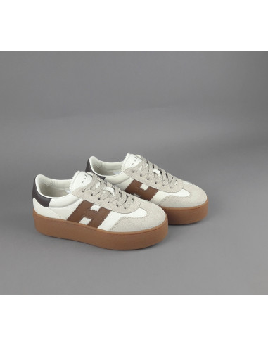 Hogan \ Sneakers Donna H698 Pelle E Camoscio Avorio Prezzo 450,00