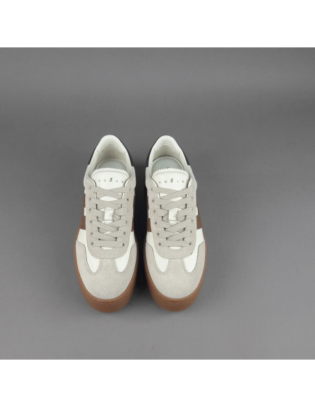 Hogan \ Sneakers Donna H698 Pelle E Camoscio Avorio Prezzo 450,00