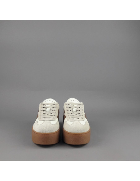 Hogan \ Sneakers Donna H698 Pelle E Camoscio Avorio Prezzo 450,00