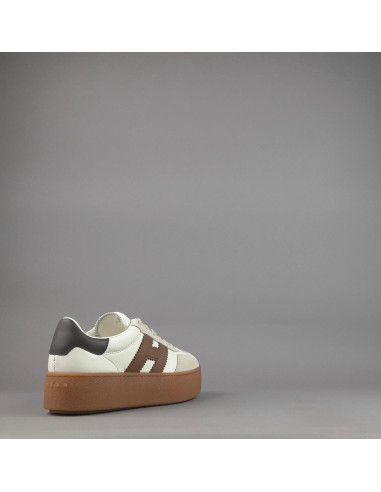 Hogan \ Sneakers Donna H698 Pelle E Camoscio Avorio Prezzo 450,00
