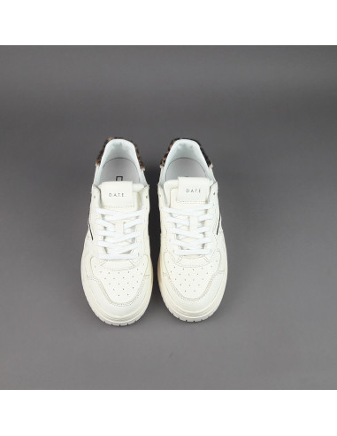 D.A.T.E. \ Sneakers Torneo Pop Donna Pelle Bianco Opaco Prezzo 205,00