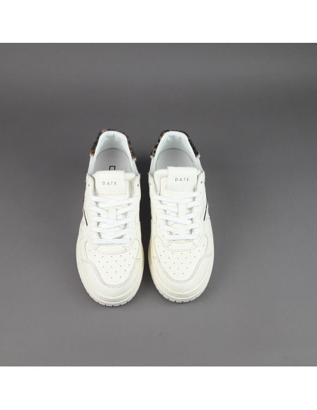 D.A.T.E. \ Sneakers Torneo Pop Donna Pelle Bianco Opaco Prezzo 205,00