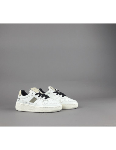 D.A.T.E. \ Sneakers Court 2.0 Junior Pelle Bianco Prezzo 150,00
