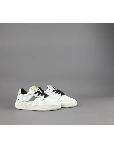 D.A.T.E. \ Sneakers Court 2.0 Junior Pelle Bianco Prezzo 150,00