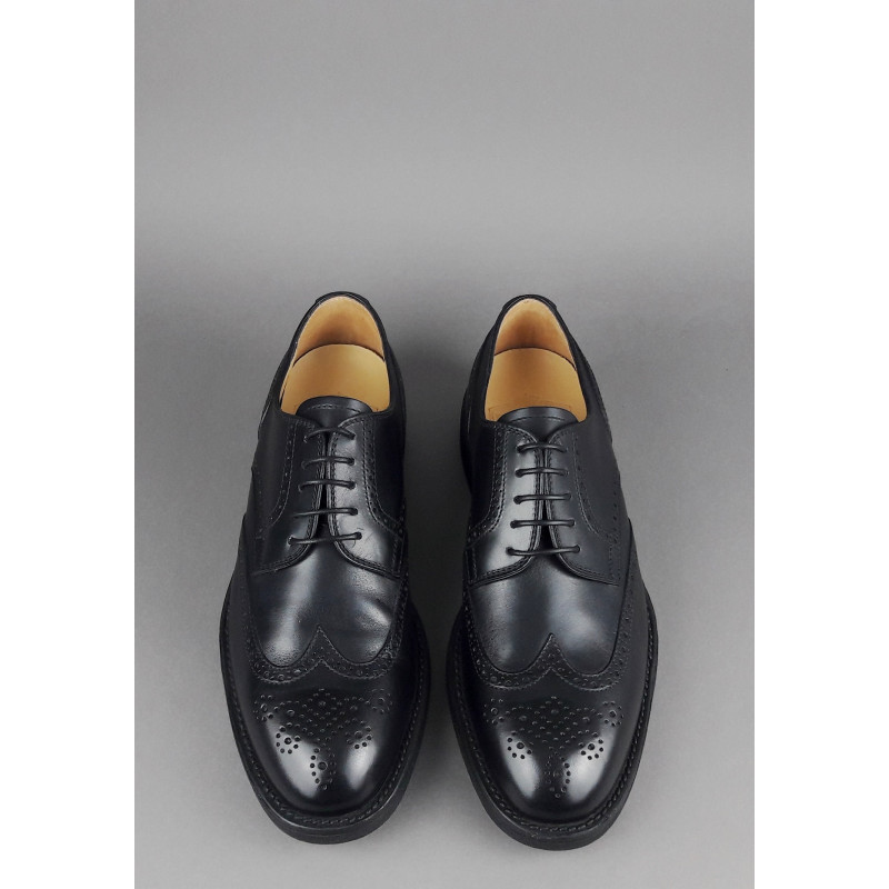 Barrett Derby Uomo Pelle Nero Bucature Brogue Prezzo 370,00