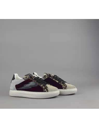 Stokton \ Sneakers Donna Velluto Bordeaux Prezzo 215,00